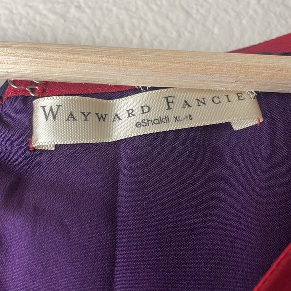 Wayward Fancies eShakti Kimono Sleeve Ombre Butterfly Print Crepe Dress Size 16 - Picture 4 of 8